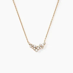 Collier Doline Plaqué Or Doré Oxyde De Zirconium