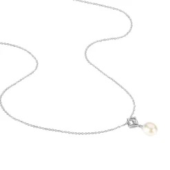 Collier Drusilla Argent Blanc Perle De Culture Et Oxyde De Zirconium