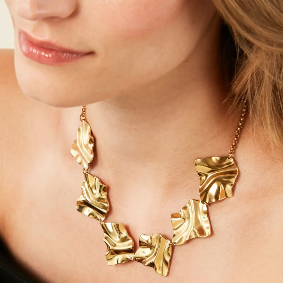Collier Ecorsia Acier Jaune