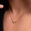 Collier Edenia Argent Rose Oxyde De Zirconium