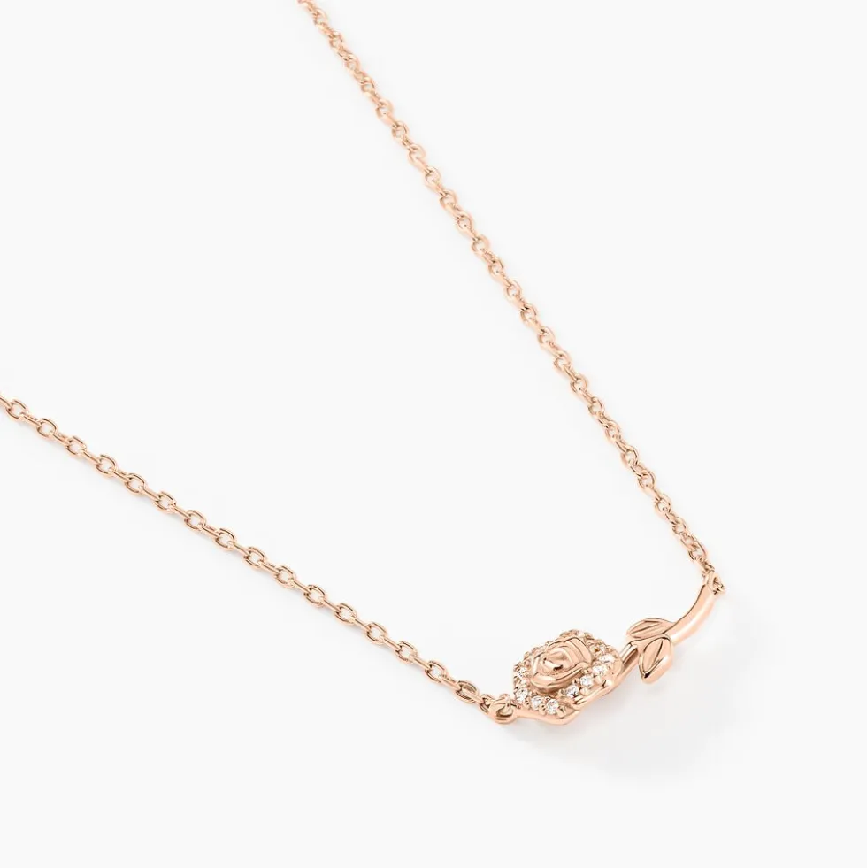 Collier Edenia Argent Rose Oxyde De Zirconium