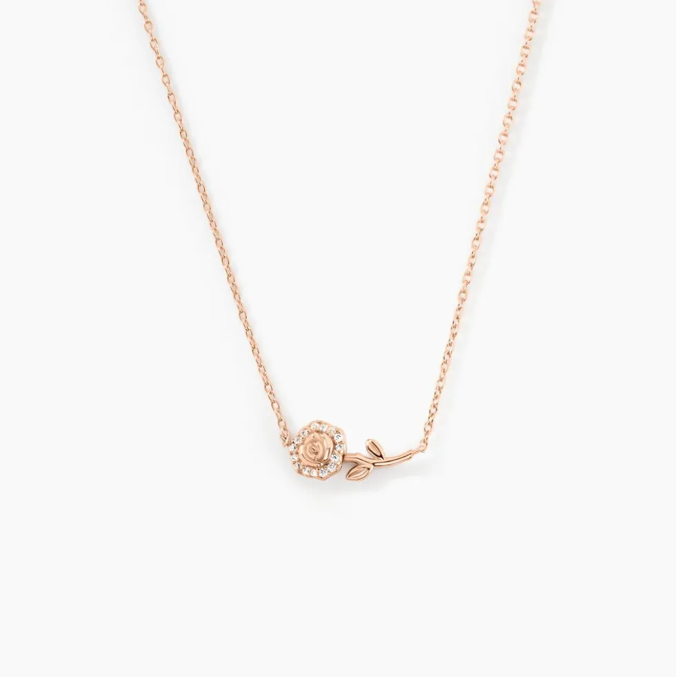 Collier Edenia Argent Rose Oxyde De Zirconium