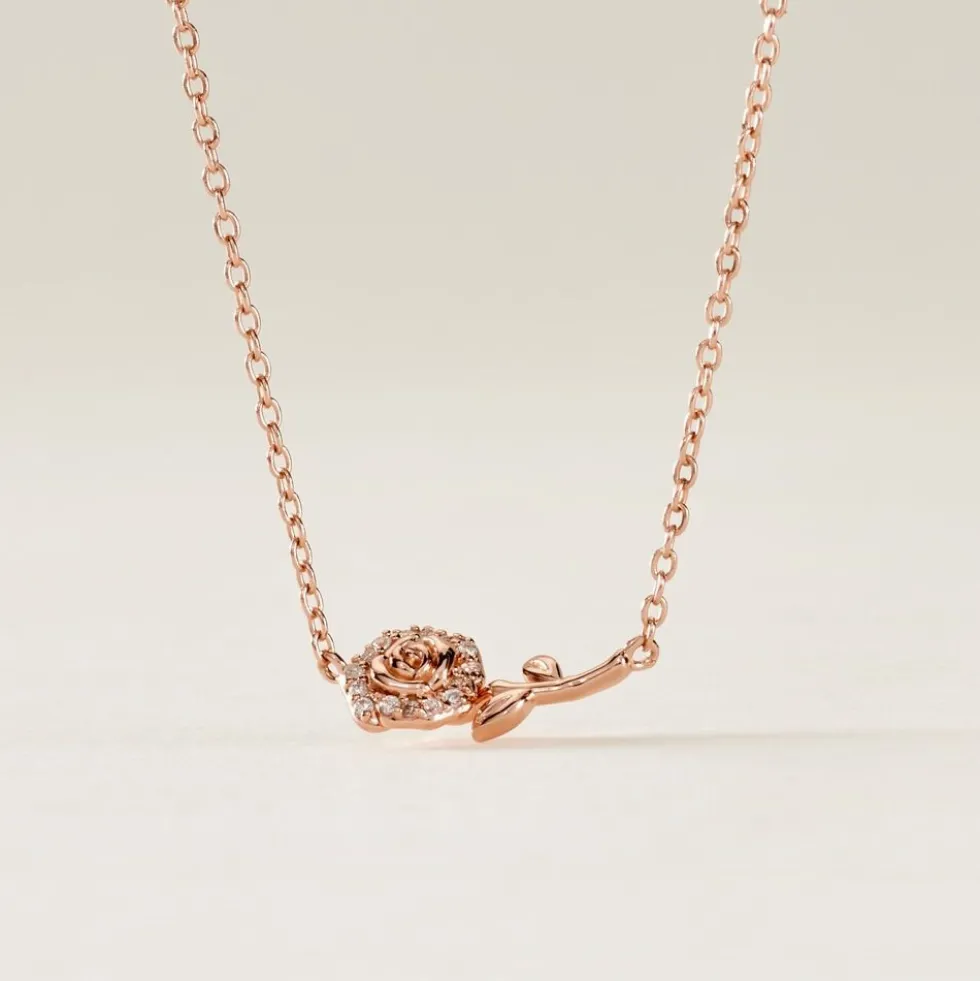 Collier Edenia Argent Rose Oxyde De Zirconium