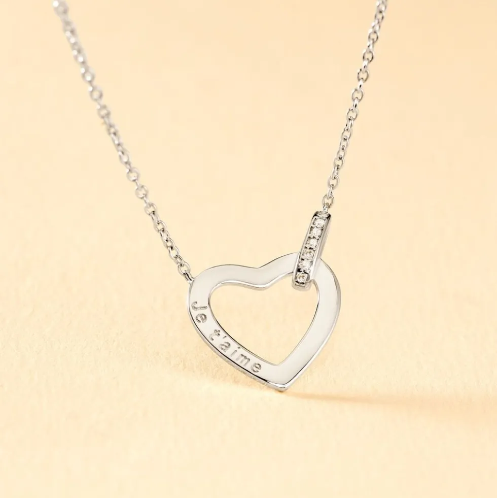 Collier Elanda Argent Blanc Oxyde De Zirconium