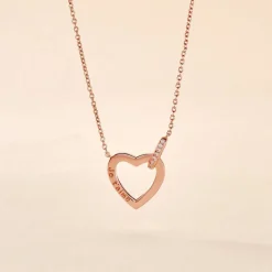 Collier Elanda Argent Rose Oxyde De Zirconium