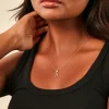 Collier Ellin Plaque Or Jaune Oxyde De Zirconium