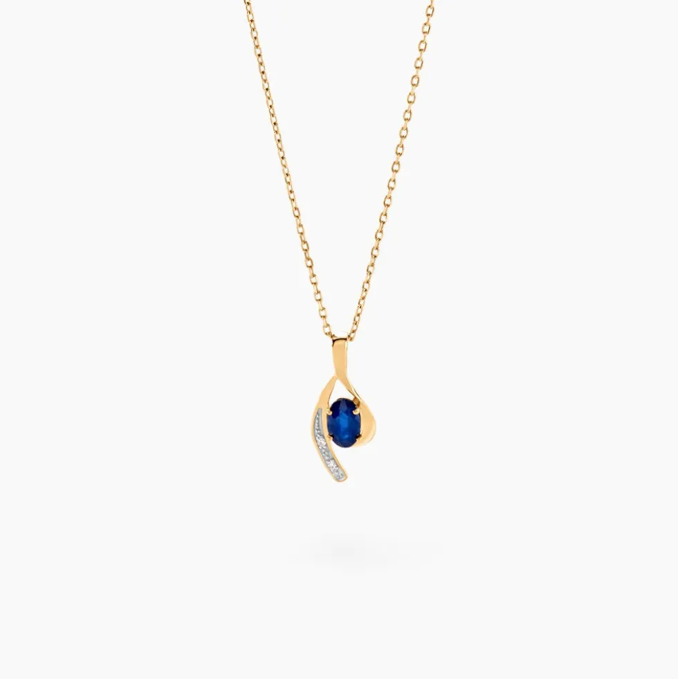 Collier Emotion Or Jaune Saphir Diamant
