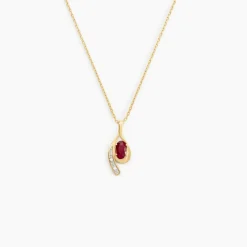 Collier Emotion Or Jaune Rubis Diamant