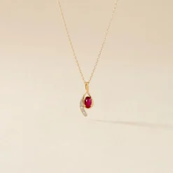 Collier Emotion Or Jaune Rubis Diamant