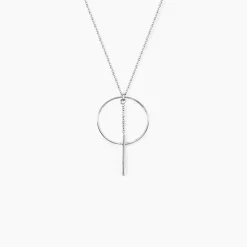 Collier Enissa Argent Blanc