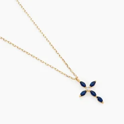 Collier Eser Or Jaune Oxyde De Zirconium