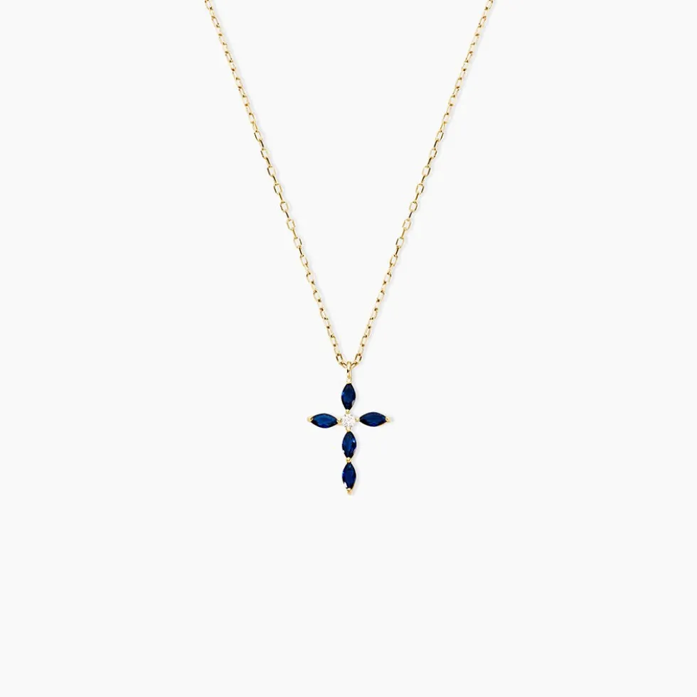Collier Eser Or Jaune Oxyde De Zirconium