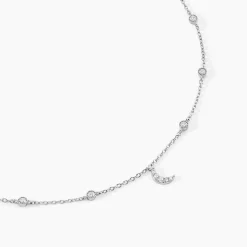 Collier Estrella Argent Blanc Oxyde De Zirconium
