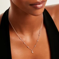 Collier Estrella Argent Blanc Oxyde De Zirconium