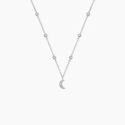 Collier Estrella Argent Blanc Oxyde De Zirconium