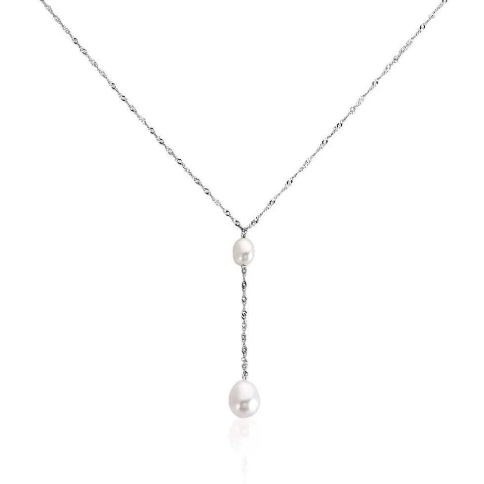 Collier Euphoria Argent Blanc Perle De Culture