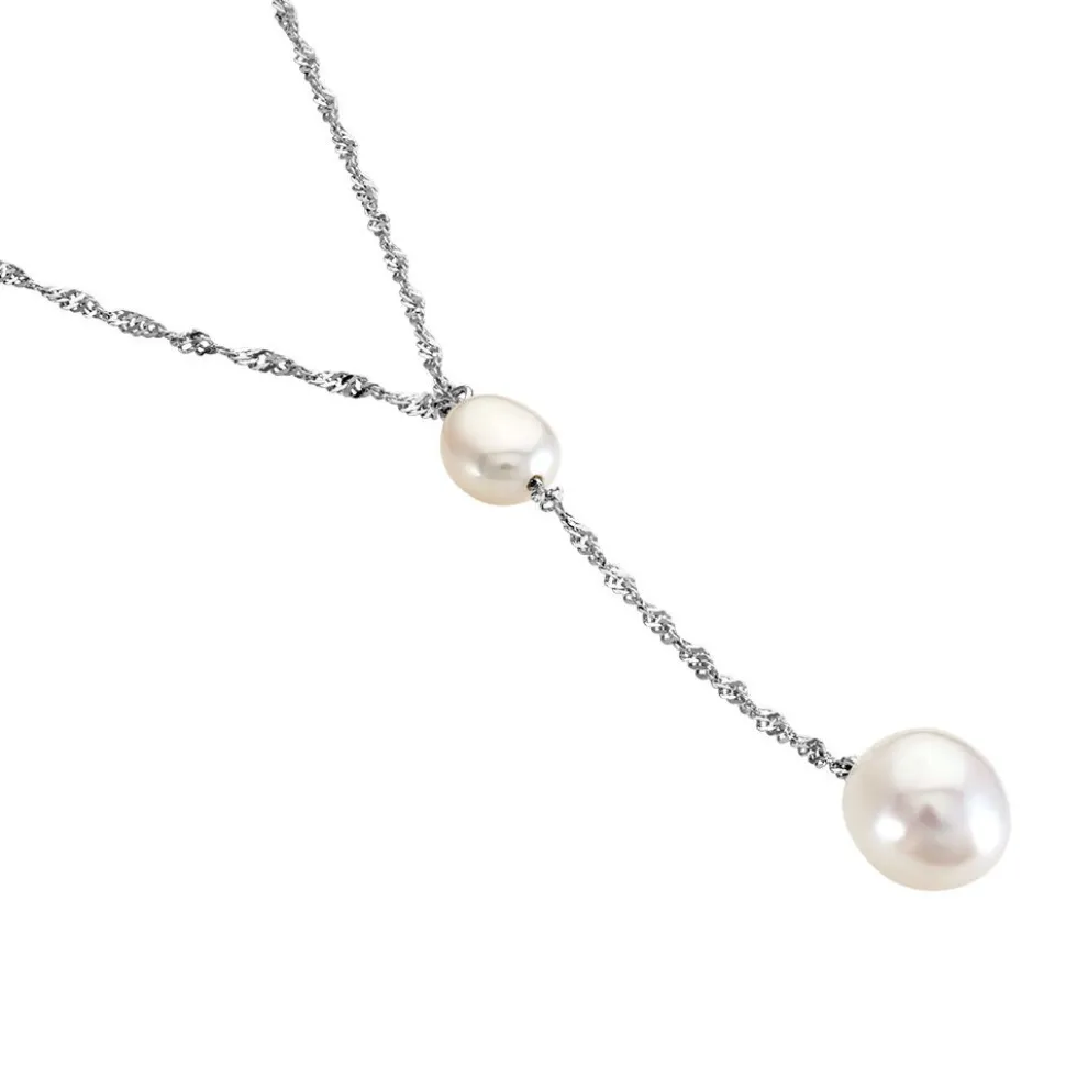 Collier Euphoria Argent Blanc Perle De Culture