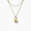 Collier Eva Acier Jaune Cristal