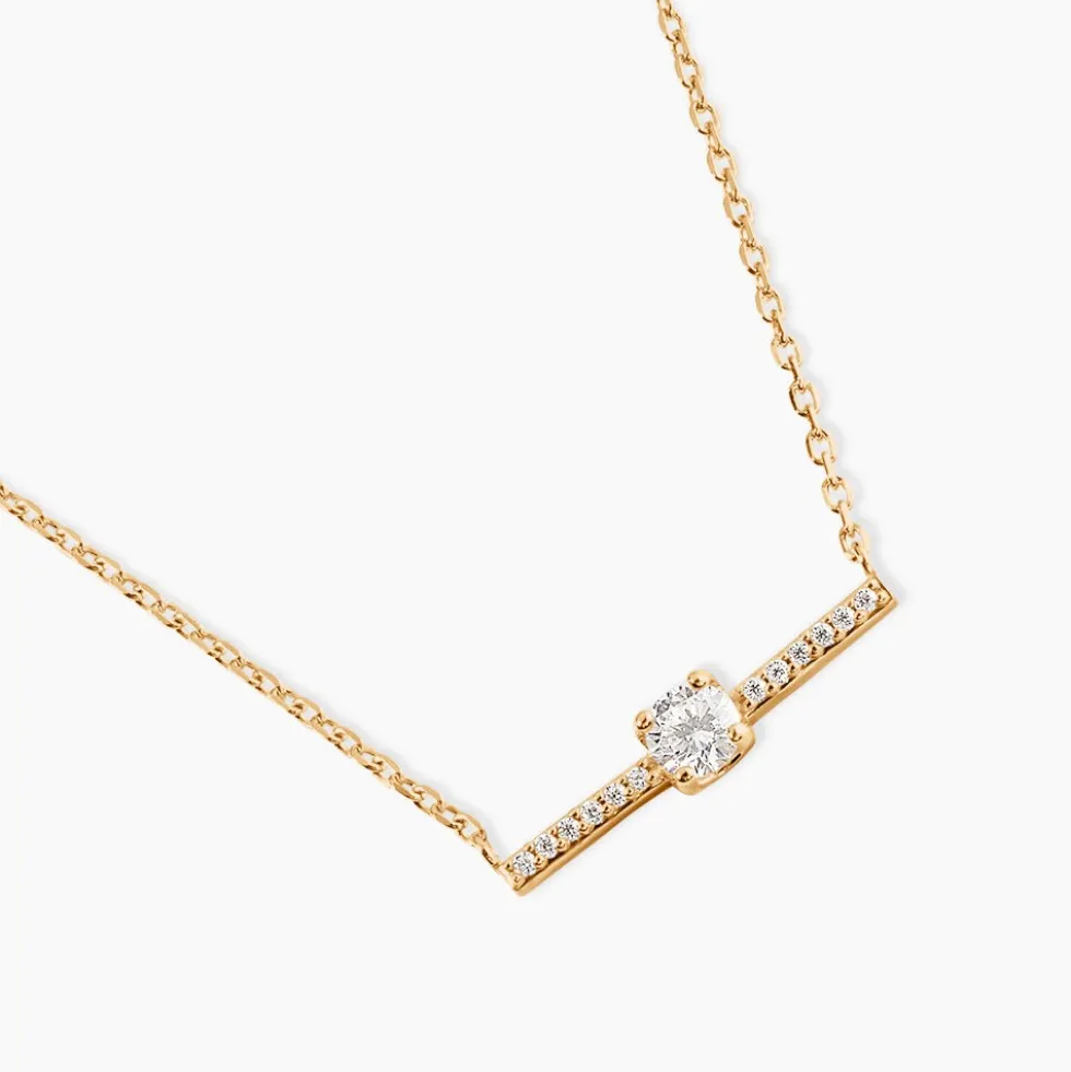 Collier Fergie Plaqué Or Jaune Oxyde De Zirconium