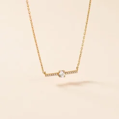 Collier Fergie Plaqué Or Jaune Oxyde De Zirconium