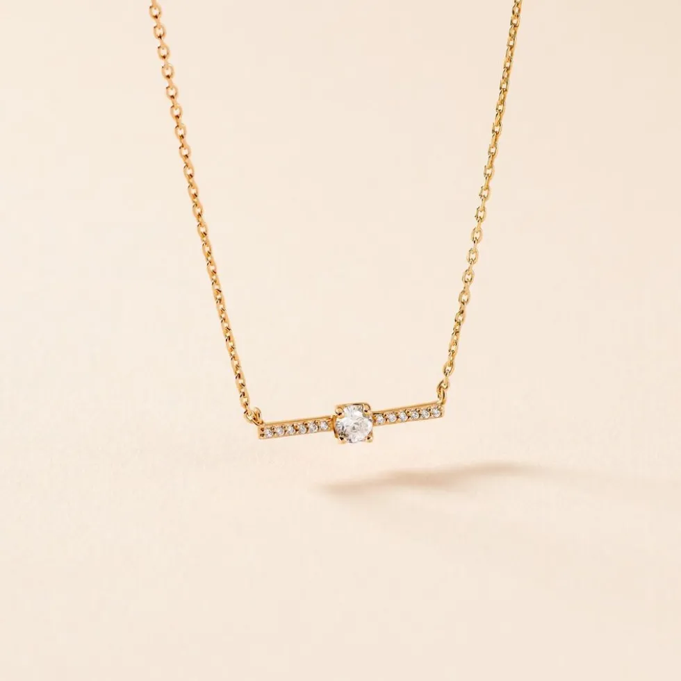 Collier Fergie Plaqué Or Jaune Oxyde De Zirconium