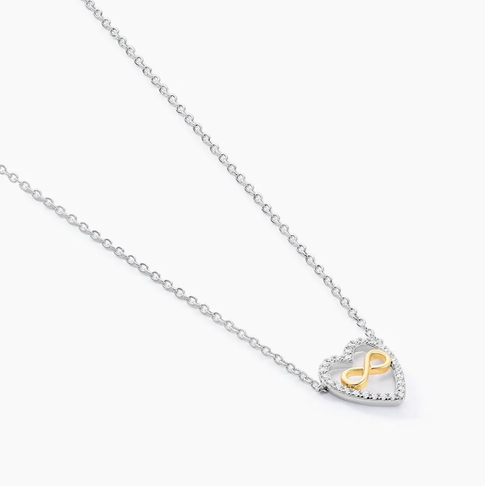 Collier Floe Or Jaune Argent Blanc Oxyde De Zirconium