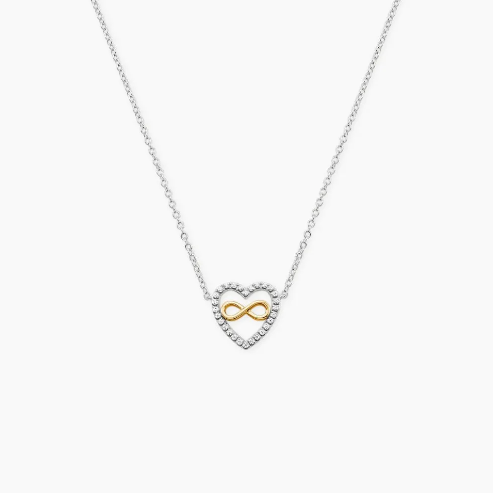 Collier Floe Or Jaune Argent Blanc Oxyde De Zirconium
