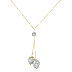 Collier Floranneae Or Jaune Strass