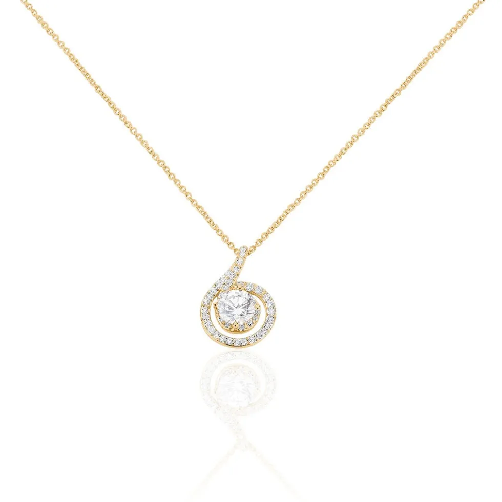 Collier Florentina Plaqué Or Jaune Oxyde De Zirconium