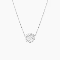 Collier Floride Argent Blanc