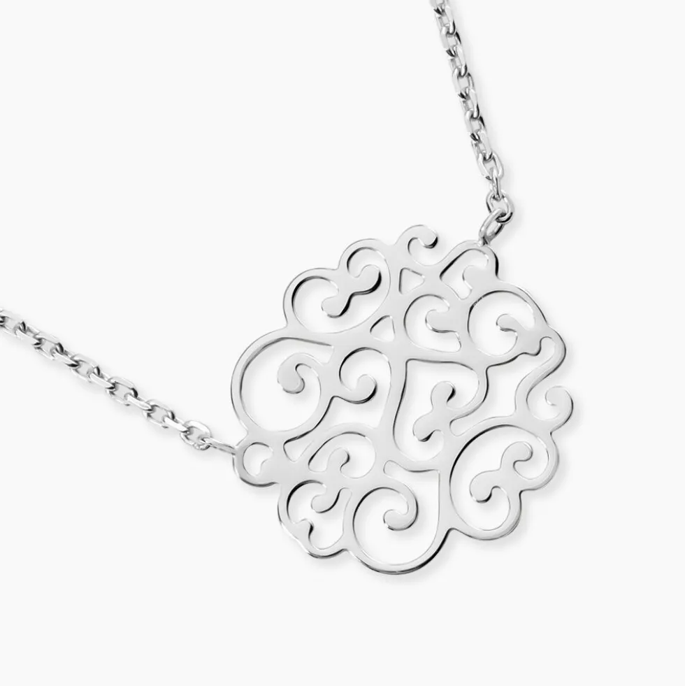 Collier Floride Argent Blanc