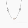 Collier Gaetane Argent Blanc Perle De Culture Oxyde De Zirconium