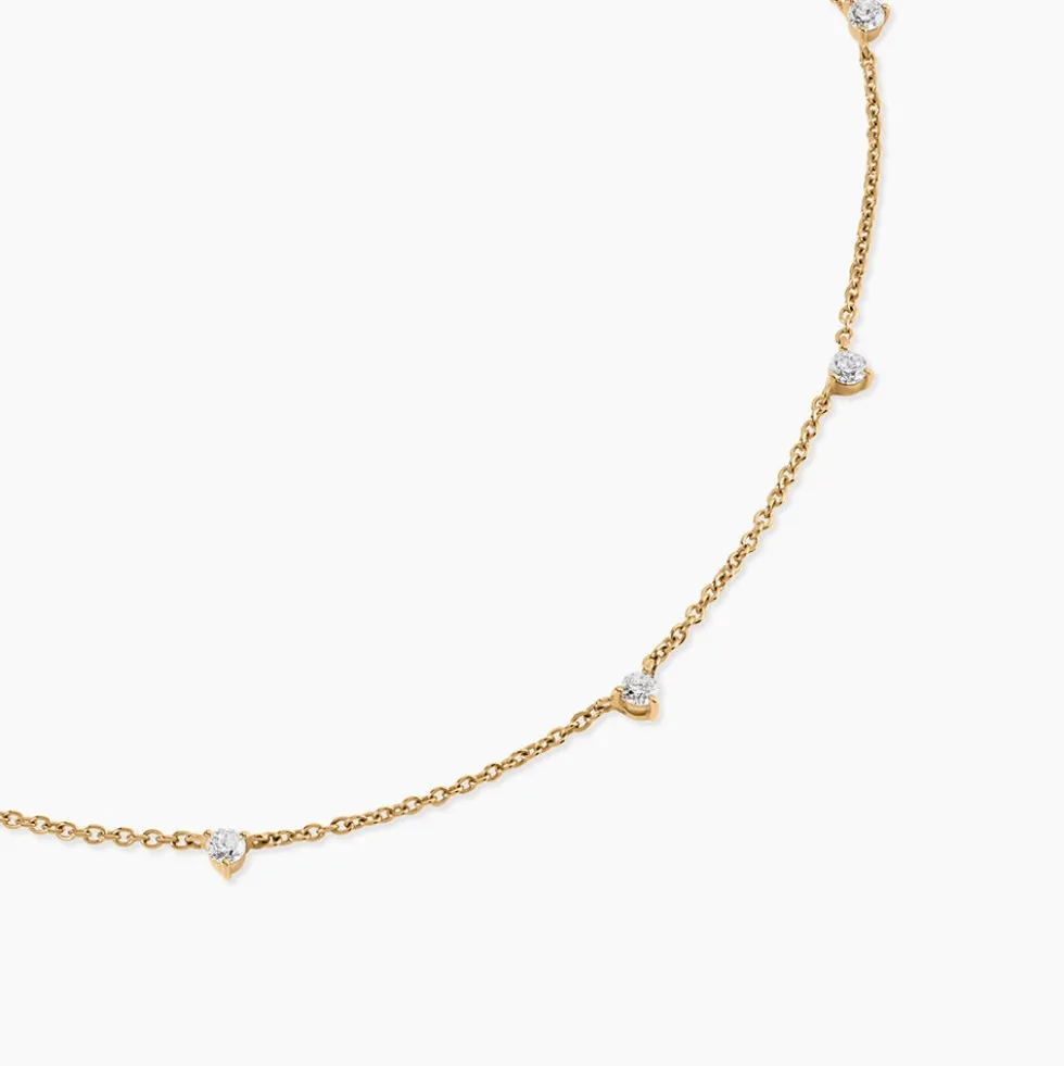 Collier Gasparine Plaqué Or Jaune Oxyde De Zirconium