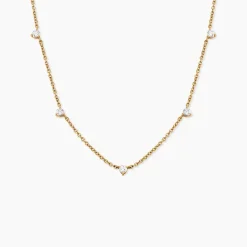 Collier Gasparine Plaqué Or Jaune Oxyde De Zirconium