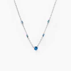 Collier Gemmie Argent Blanc Oxyde De Zirconium