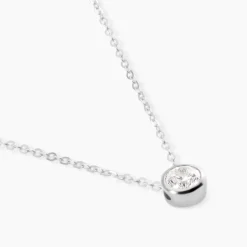 Collier Germinie Argent Blanc Oxyde De Zirconium