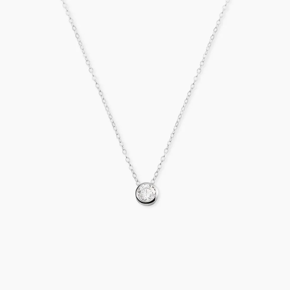 Collier Germinie Argent Blanc Oxyde De Zirconium