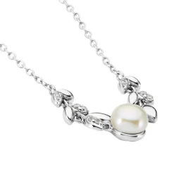 Collier Giambattista Argent Blanc Perle De Culture Oxyde De Zirconium
