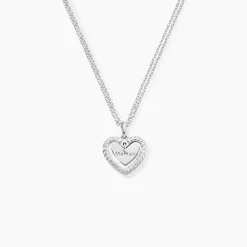 Collier Gloria Argent Blanc Oxyde De Zirconium