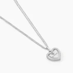Collier Gloria Argent Blanc Oxyde De Zirconium