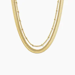 Collier Golden Liana Acier Jaune
