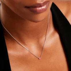 Collier Griotte Argent Blanc