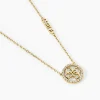 Collier Guess Life In 4G Acier Jaune Oxyde De Zirconium