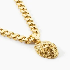 Collier Guess Lion King Acier Jaune