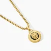 Collier Guess Lion King Acier Jaune