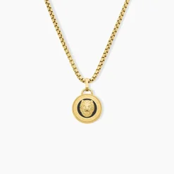 Collier Guess Lion King Acier Jaune