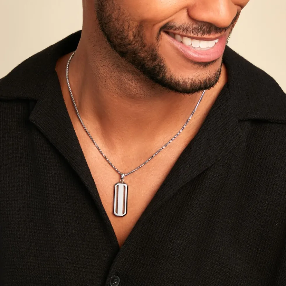Collier Halden Acier Blanc