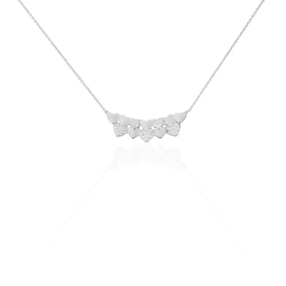 Collier Haylee Argent Blanc Oxyde De Zirconium