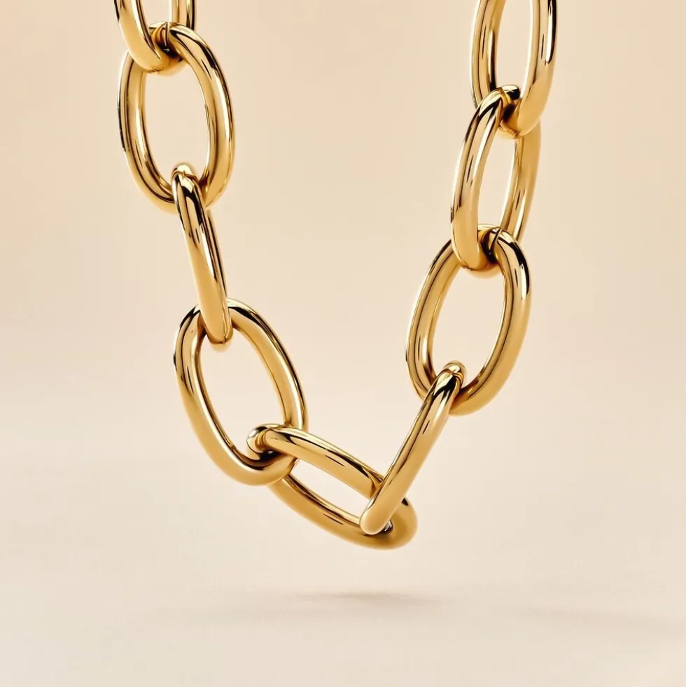 Collier Hennie Acier Doré