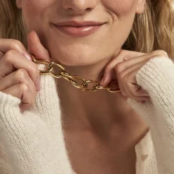 Collier Hennie Acier Doré